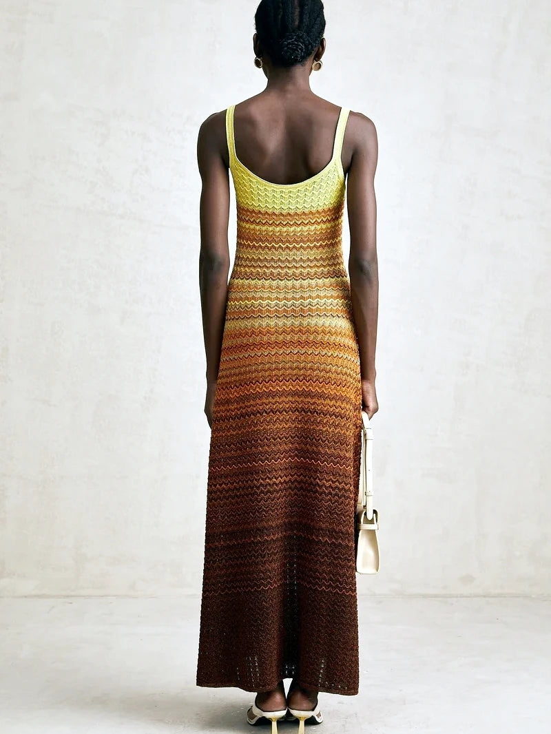 Golden Mirage Sequin Maxi Dress