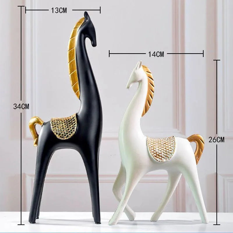 Nordic Elegance Horse Duo Figurine