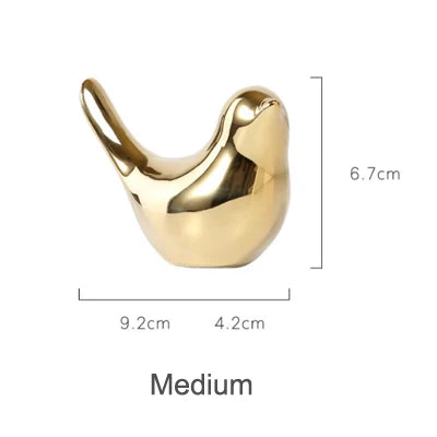 Nordic Gold Bird Sculpture Set