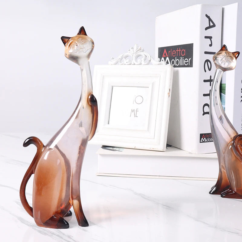 Crystal Whiskers Cat Sculpture