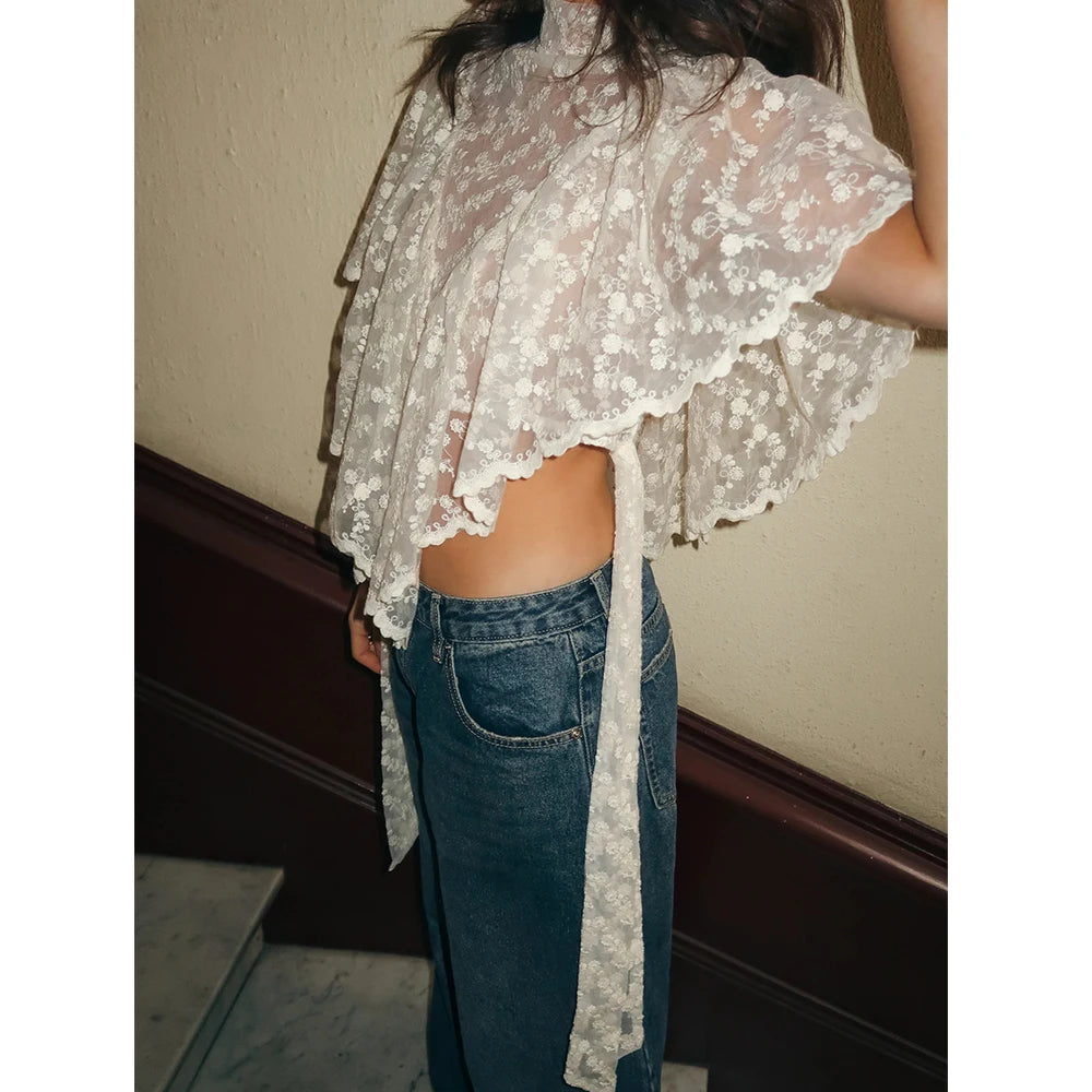 Luna Lace Flutter Top