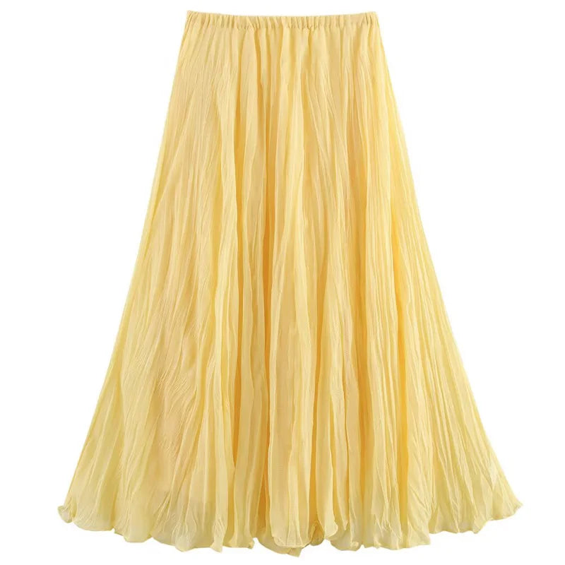 Soleil Pleated Midi Skirt