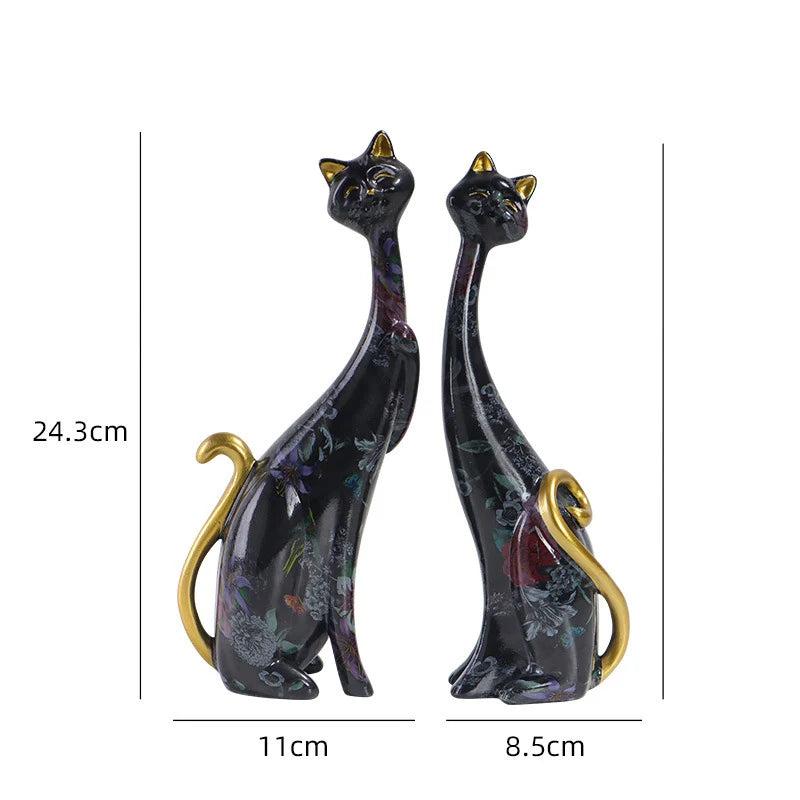 Nordic Abstract Cat Art Sculpture