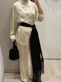 Silken Fringe Waist Scarf