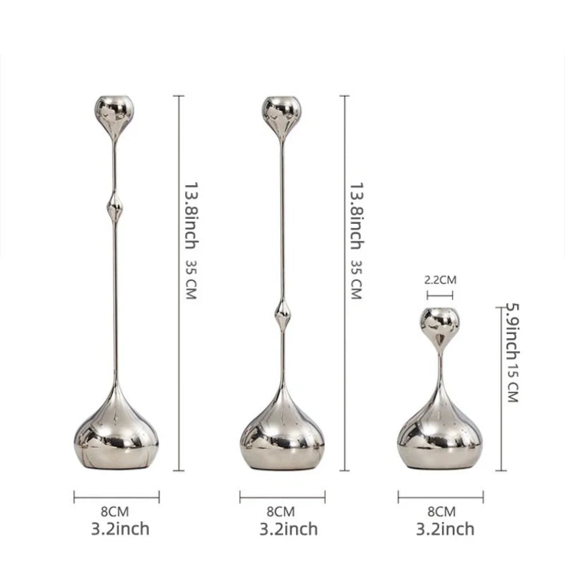 Lumière Silver Romance Candle Stand