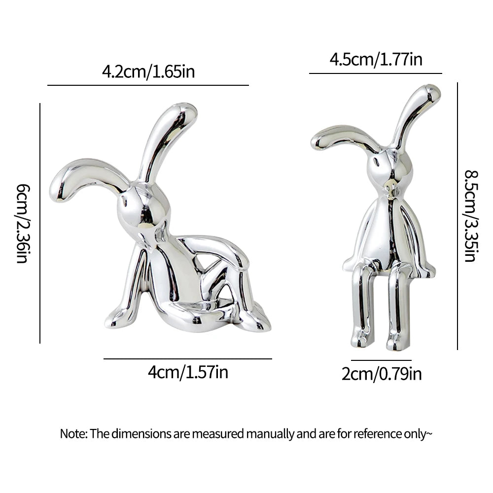 Whispering Bunny Duo Sculpture Set