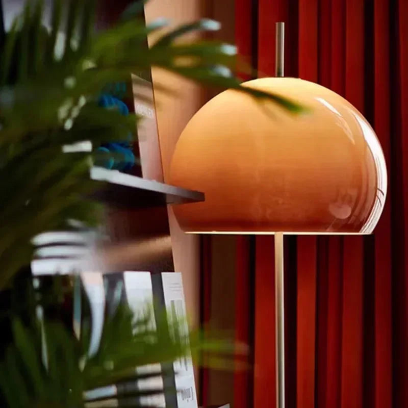 Vintage living room Bauhaus glass floor lamp gradient orange mushroom floor lamp living room bedroom atmosphere LED desk lamp