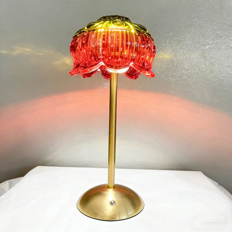 Glass Strawberry Lamp Touch Lamp / USB rechargeable glass decorative table lamp, ambient lamp, bedroom bedside lamp