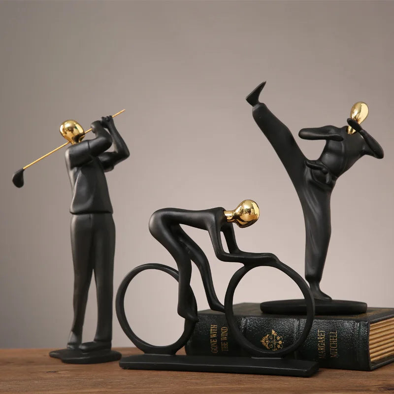 Athletic Grace Resin Sculpture Set