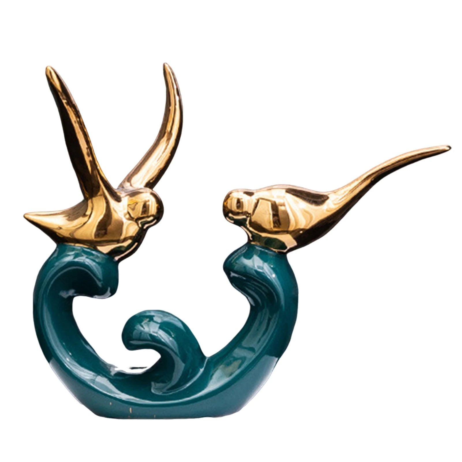 Nordic Lovebirds Ceramic Sculpture